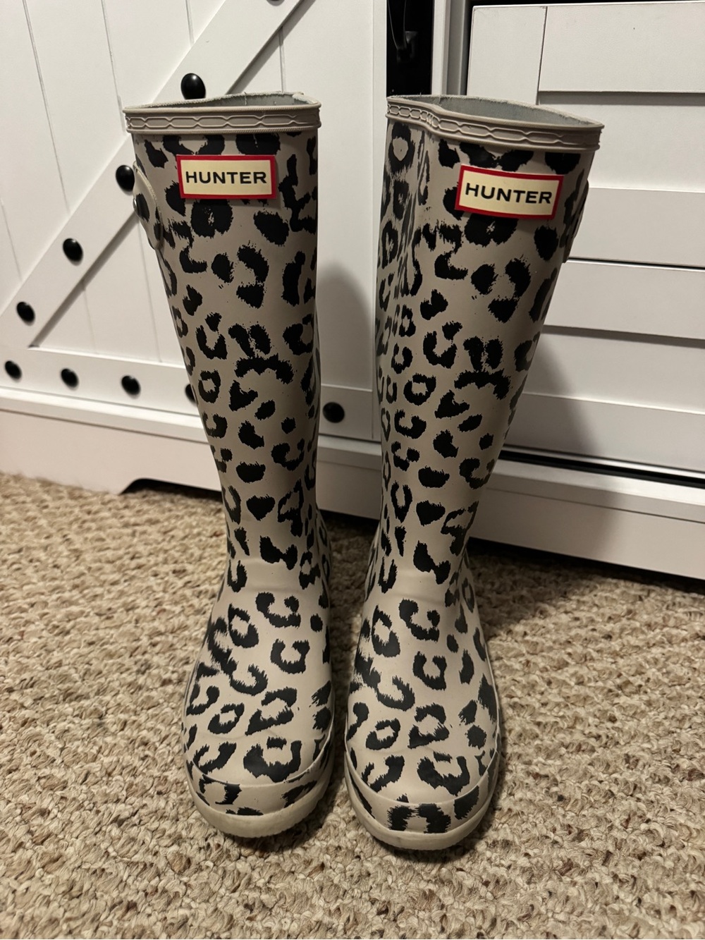 Hunter Tall Rain Boots in Light Gray